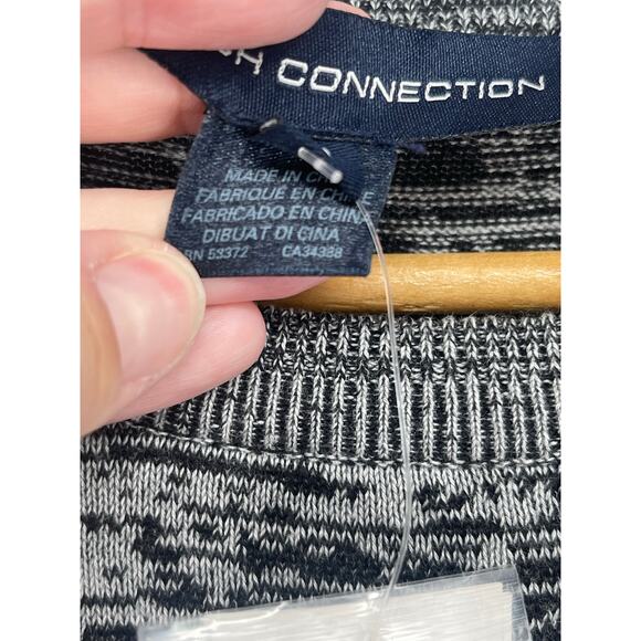 NWT French Connection Bird Novelty Sequined Heather Gray Sweater Size S - Picture 4 of 6